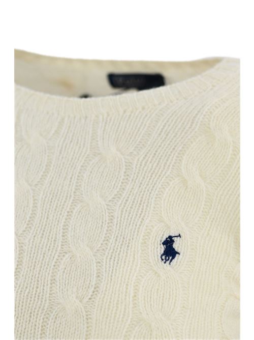 Maglione intrecciato bianco POLO RALPH LAUREN | 211 910421001